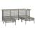 Set mobilier de grădină cu perne, 5 piese, gri, poliratan GartenMobel Dekor