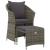 Set mobilier de grădină cu perne, 2 piese, gri, poliratan GartenMobel Dekor