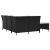 Set mobilier relaxare grădină 4 piese cu perne poliratan negru GartenMobel Dekor