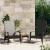 Scaun Adirondack de grădină, negru, poliratan GartenMobel Dekor