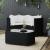 Set mobilier relaxare grădină 4 piese cu perne poliratan negru GartenMobel Dekor