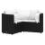 Set mobilier relaxare grădină 4 piese cu perne poliratan negru GartenMobel Dekor