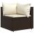 Set mobilier de grădină cu perne, 3 piese, maro, poliratan GartenMobel Dekor