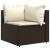 Set mobilier de grădină cu perne, 4 piese, maro, poliratan GartenMobel Dekor