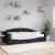 Pat de zi cu saltea, negru, 100x200 cm, textil GartenMobel Dekor