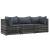 Set mobilier de grădină cu perne, 3 piese, gri, poliratan GartenMobel Dekor