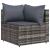Set mobilier de grădină cu perne, 4 piese, gri, poliratan GartenMobel Dekor