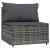 Set mobilier de grădină cu perne, 4 piese, gri, poliratan GartenMobel Dekor