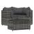 Set mobilier de grădină cu perne, 4 piese, gri, poliratan GartenMobel Dekor
