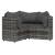 Set mobilier de grădină cu perne, 4 piese, gri, poliratan GartenMobel Dekor