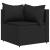 Set mobilier de grădină cu perne, 3 piese, negru, poliratan GartenMobel Dekor