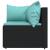 Set mobilier de grădină cu perne, 3 piese, negru, poliratan GartenMobel Dekor