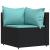 Set mobilier de grădină cu perne, 3 piese, negru, poliratan GartenMobel Dekor