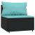 Set mobilier relaxare grădină 4 piese cu perne poliratan negru GartenMobel Dekor