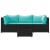 Set mobilier relaxare grădină 4 piese cu perne poliratan negru GartenMobel Dekor