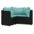 Set mobilier relaxare grădină 4 piese cu perne poliratan negru GartenMobel Dekor