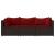 Set mobilier de grădină cu perne, 3 piese, maro, poliratan GartenMobel Dekor