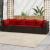 Set mobilier de grădină cu perne, 4 piese, maro, poliratan GartenMobel Dekor