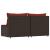 Canapele de mijloc de grădină cu perne, 2 buc., maro, poliratan GartenMobel Dekor