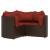 Set mobilier de grădină cu perne, 4 piese, maro, poliratan GartenMobel Dekor