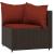 Set mobilier de grădină cu perne, 4 piese, maro, poliratan GartenMobel Dekor