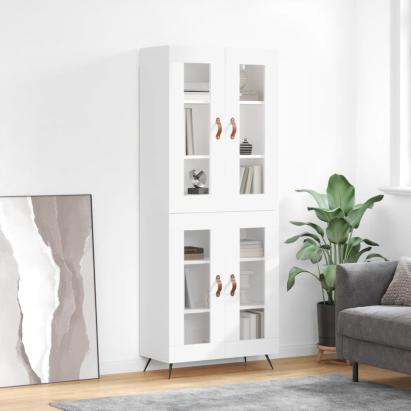 Dulap înalt, alb, 69,5x34x180 cm, lemn compozit GartenMobel Dekor