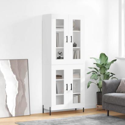 Dulap înalt, alb, 69,5x34x180 cm, lemn compozit GartenMobel Dekor