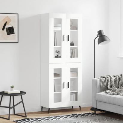 Dulap înalt, alb, 69,5x34x180 cm, lemn compozit GartenMobel Dekor