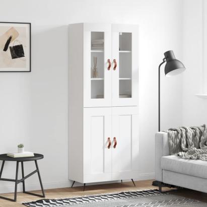Dulap înalt, alb, 69,5x34x180 cm, lemn compozit GartenMobel Dekor