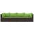 Set mobilier de grădină cu perne, 4 piese, maro, poliratan GartenMobel Dekor