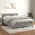 Pat box spring cu saltea, gri deschis, 140x190 cm, catifea GartenMobel Dekor