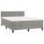 Pat box spring cu saltea, gri deschis, 140x190 cm, catifea GartenMobel Dekor
