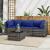 Set mobilier de grădină cu perne, 4 piese, gri, poliratan GartenMobel Dekor