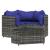 Set mobilier de grădină cu perne, 4 piese, gri, poliratan GartenMobel Dekor