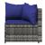 Set mobilier de grădină cu perne, 4 piese, gri, poliratan GartenMobel Dekor