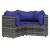 Set mobilier de grădină cu perne, 4 piese, gri, poliratan GartenMobel Dekor