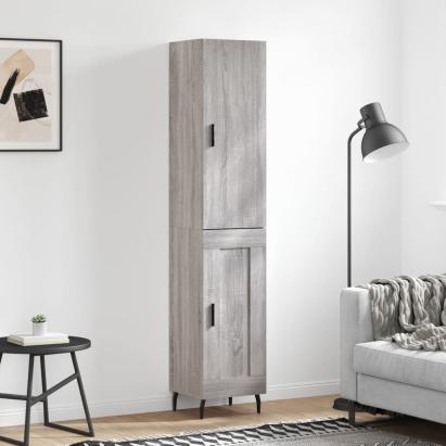 Dulap înalt, gri sonoma, 34,5x34x180 cm, lemn prelucrat GartenMobel Dekor