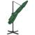 Umbrelă tip consolă, stâlp din aluminiu, verde, 300x300 cm GartenMobel Dekor