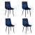 Scaune bucatarie/living, set 4 buc, Artool, Libra, catifea, metal, bleumarin si negru, 44x40x88.5 cm GartenVIP DiyLine