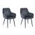 Scaune bucatarie/living, set 2 buc, Artool, Solden, catifea, metal, gri inchis si negru, 55x45.5x83.5 cm GartenVIP DiyLine