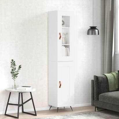 Dulap înalt, alb, 34,5x34x180 cm, lemn prelucrat GartenMobel Dekor
