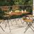 Masă bistro pliabilă, 100x54x71 cm, lemn masiv de acacia & oțel GartenMobel Dekor