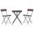 Set mobilier bistro pliabil, 3 piese, maro, poliratan GartenMobel Dekor