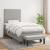 Pat continental cu saltea, gri deschis, 80x200 cm, textil GartenMobel Dekor