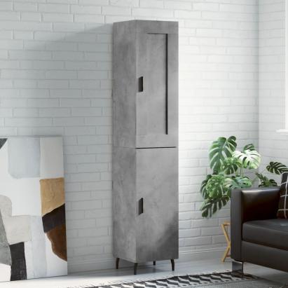 Dulap înalt, gri beton, 34,5x34x180 cm, lemn prelucrat GartenMobel Dekor