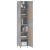 Dulap înalt, gri beton, 34,5x34x180 cm, lemn prelucrat GartenMobel Dekor