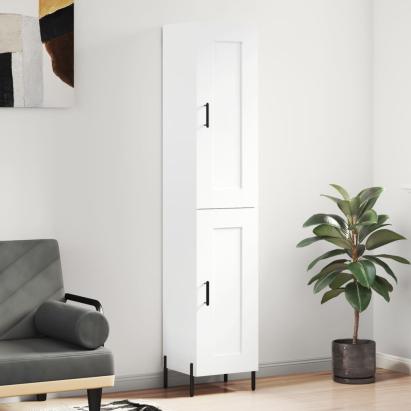 Dulap înalt, alb, 34,5x34x180 cm, lemn prelucrat GartenMobel Dekor
