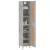 Dulap înalt, gri beton, 34,5x34x180 cm, lemn prelucrat GartenMobel Dekor