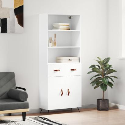 Dulap înalt, alb, 69,5x34x180 cm, lemn compozit GartenMobel Dekor