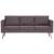 Canapea cu 3 locuri, gri taupe, material textil GartenMobel Dekor